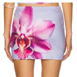Revolve Celeste Mini Skirt Floral Orchid - Size Small